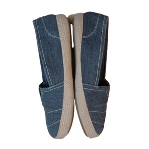 MIA AMORE Women's Size 9 Denim Blue Jean Casual Fabric Flats Shoes Loafer